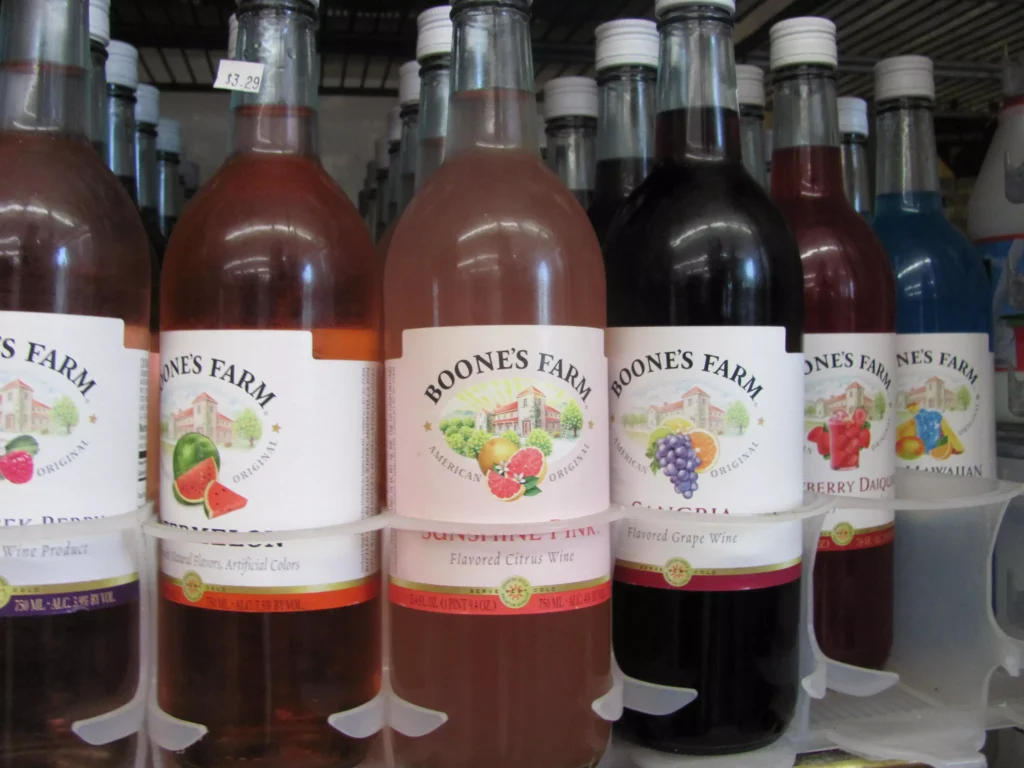 Bottles of Boone's Farm Wine