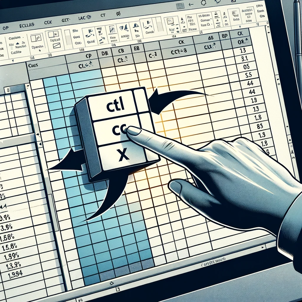 keyboard shortcut to cut a cell value