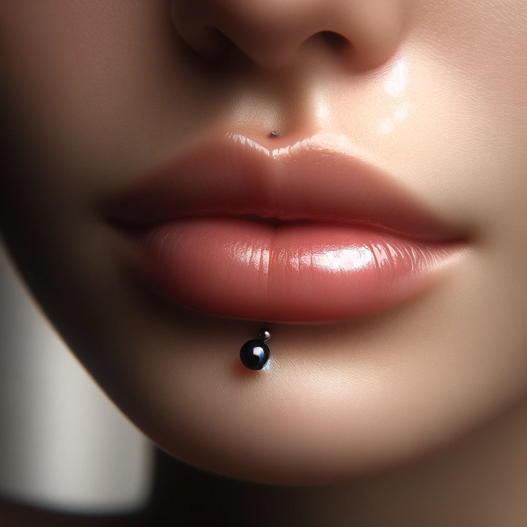 Labret Piercing lip piercing : types of lip piercing